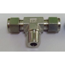 MALE BRANCH TEE SUS316 3/8"(OD) x 3/8"(OD) x 3/8"(M)NPT